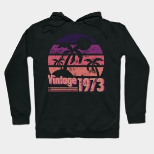 Best of 1973 Cool Vintage Sunset on the Beach Hoodie